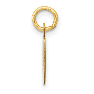 10K Yellow Gold Small Slanted Block Initial O Charm