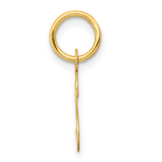 10K Yellow Gold Small Slanted Block Initial S Charm