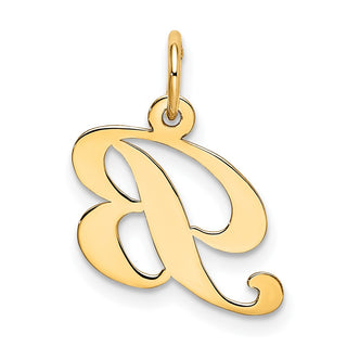 10K Yellow Gold Small Fancy Script Initial B Charm