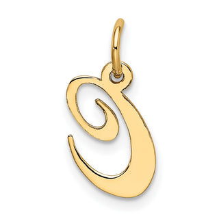 10K Yellow Gold Small Fancy Script Initial C Charm
