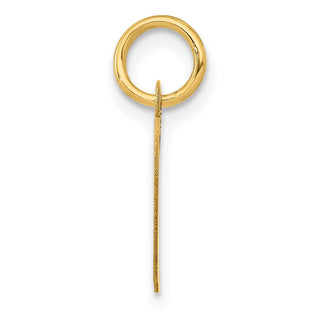 10K Yellow Gold Small Fancy Script Initial D Charm
