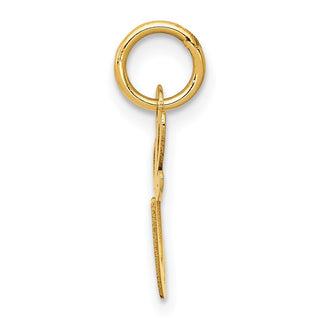 10K Yellow Gold Small Fancy Script Initial E Charm