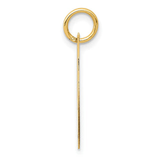 10K Yellow Gold Small Fancy Script Initial I Charm