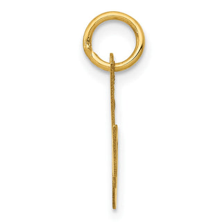 10K Yellow Gold Small Fancy Script Initial M Charm