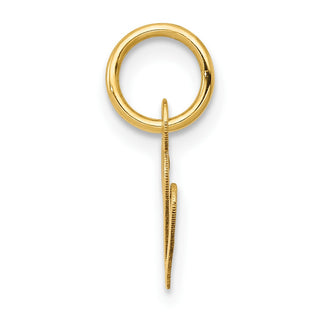 10K Yellow Gold Small Fancy Script Initial V Charm