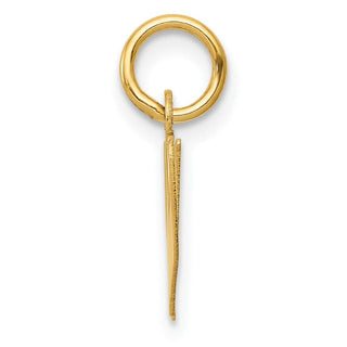 10K Yellow Gold Small Fancy Script Initial W Charm