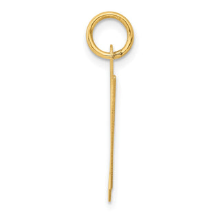 10K Yellow Gold Large Fancy Script Letter D Initial Charm