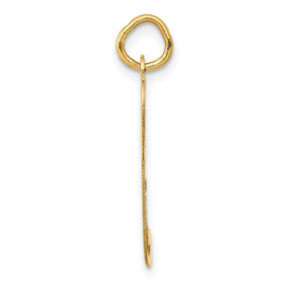 10K Yellow Gold Large Fancy Script Letter P Initial Charm