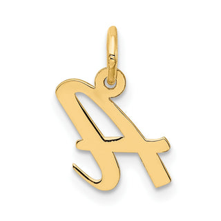 10K Yellow Gold Small Script Initial A Charm 10YC658A