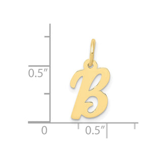 10K Yellow Gold Small Script Initial B Charm 10YC658B