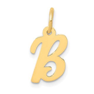 10K Yellow Gold Small Script Initial B Charm 10YC658B