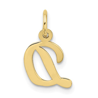 10K Yellow Gold Small Script Initial D Charm 10YC658D