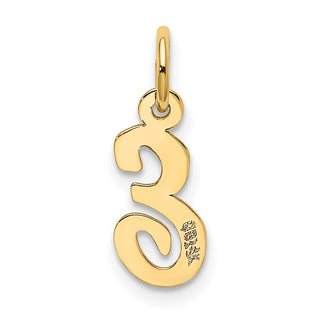 10K Yellow Gold Small Script Initial E Charm 10YC658E