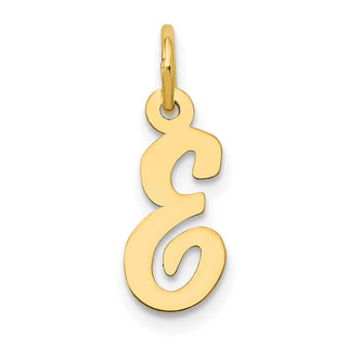 10K Yellow Gold Small Script Initial E Charm 10YC658E