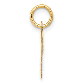 10K Yellow Gold Small Script Initial F Charm 10YC658F