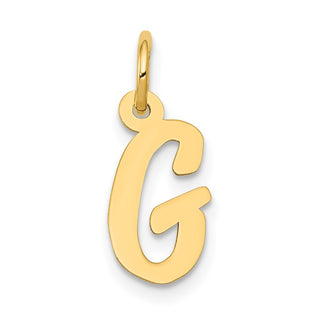 10K Yellow Gold Small Script Initial G Charm 10YC658G