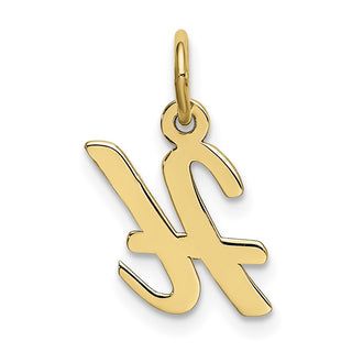 10K Yellow Gold Small Script Initial H Charm 10YC658H