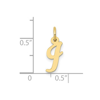 10K Yellow Gold Small Script Initial I Charm 10YC658I