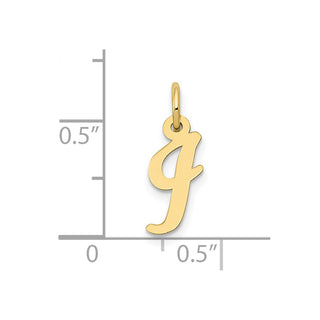 10K Yellow Gold Small Script Initial I Charm 10YC658I
