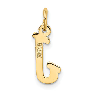 10K Yellow Gold Small Script Initial J Charm 10YC658J