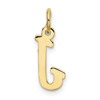 10K Yellow Gold Small Script Initial J Charm 10YC658J