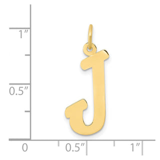 10K Yellow Gold Small Script Initial J Charm 10YC658J