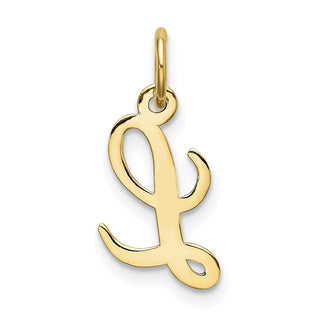 10K Yellow Gold Small Script Initial L Charm 10YC658L