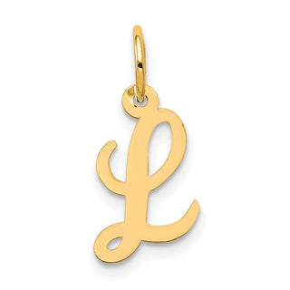 10K Yellow Gold Small Script Initial L Charm 10YC658L