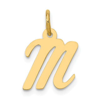 10K Yellow Gold Small Script Initial M Charm 10YC658M