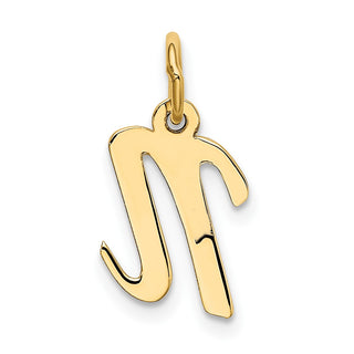 10K Yellow Gold Small Script Initial N Charm 10YC658N