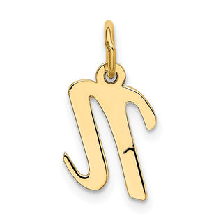 10K Yellow Gold Small Script Initial N Charm 10YC658N