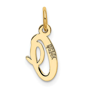 10K Yellow Gold Small Script Initial O Charm 10YC658O