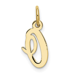 10K Yellow Gold Small Script Initial O Charm 10YC658O