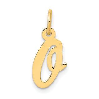 10K Yellow Gold Small Script Initial O Charm 10YC658O