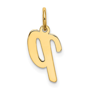 10K Yellow Gold Small Script Initial P Charm 10YC658P