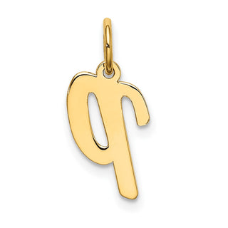 10K Yellow Gold Small Script Initial P Charm 10YC658P