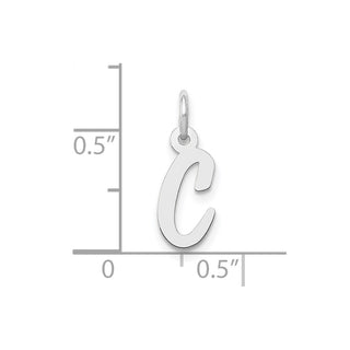 10k White Gold Small Script Initial C Charm 10YC659C