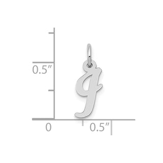 10k White Gold Small Script Initial I Charm 10YC659I