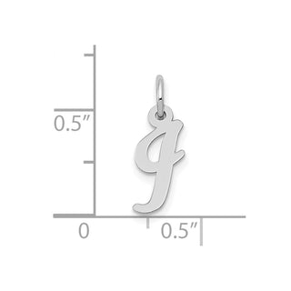10k White Gold Small Script Initial I Charm 10YC659I