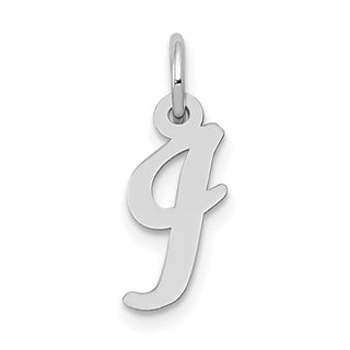 10k White Gold Small Script Initial I Charm 10YC659I