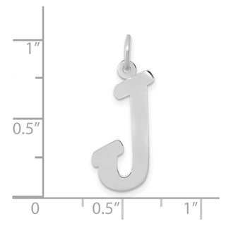 10k White Gold Small Script Initial J Charm 10YC659J
