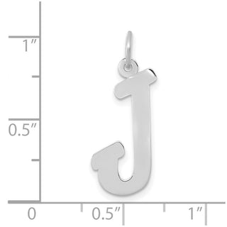 10k White Gold Small Script Initial J Charm 10YC659J
