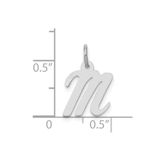 10k White Gold Small Script Initial M Charm 10YC659M
