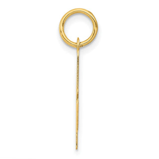 10K Yellow Gold Medium Script Letter A Initial Charm