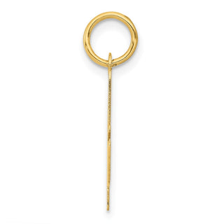 10K Yellow Gold Medium Script Letter A Initial Charm