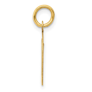 10K Yellow Gold Medium Script Letter D Initial Charm