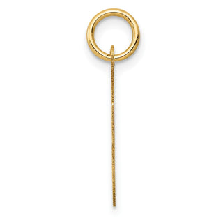 10K Yellow Gold Medium Script Letter F Initial Charm
