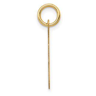 10K Yellow Gold Medium Script Letter F Initial Charm