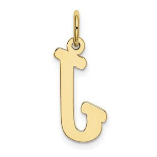 10K Yellow Gold Medium Script Letter J Initial Charm