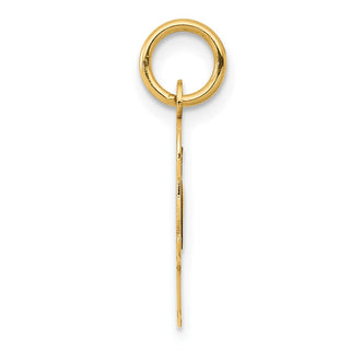 10K Yellow Gold Medium Script Letter O Initial Charm